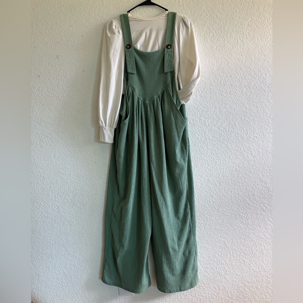 Comfy Green Overalls